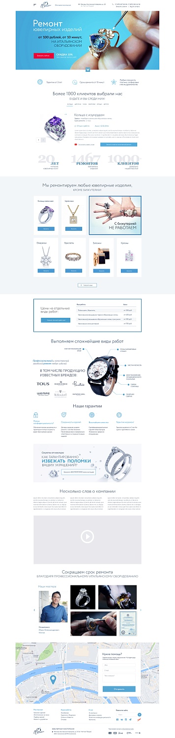 Разработка интернет-магазина для ювелирной мастерской Николая Полянского, 2017