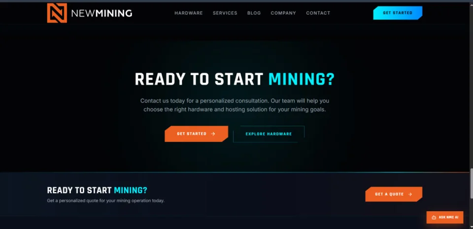 Разработка сайта для New Mining
